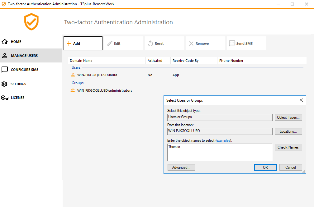 Add Users and Groups