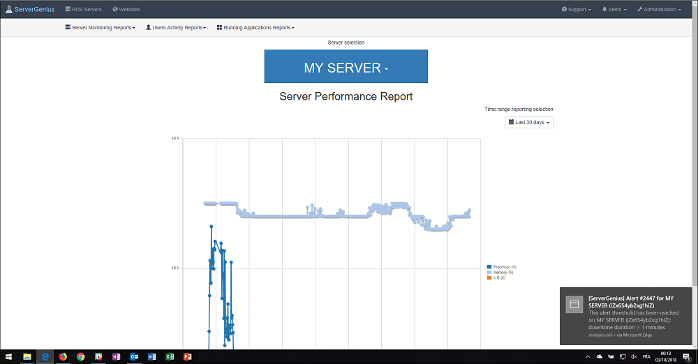 Alerts Notifications Edge Screenshot