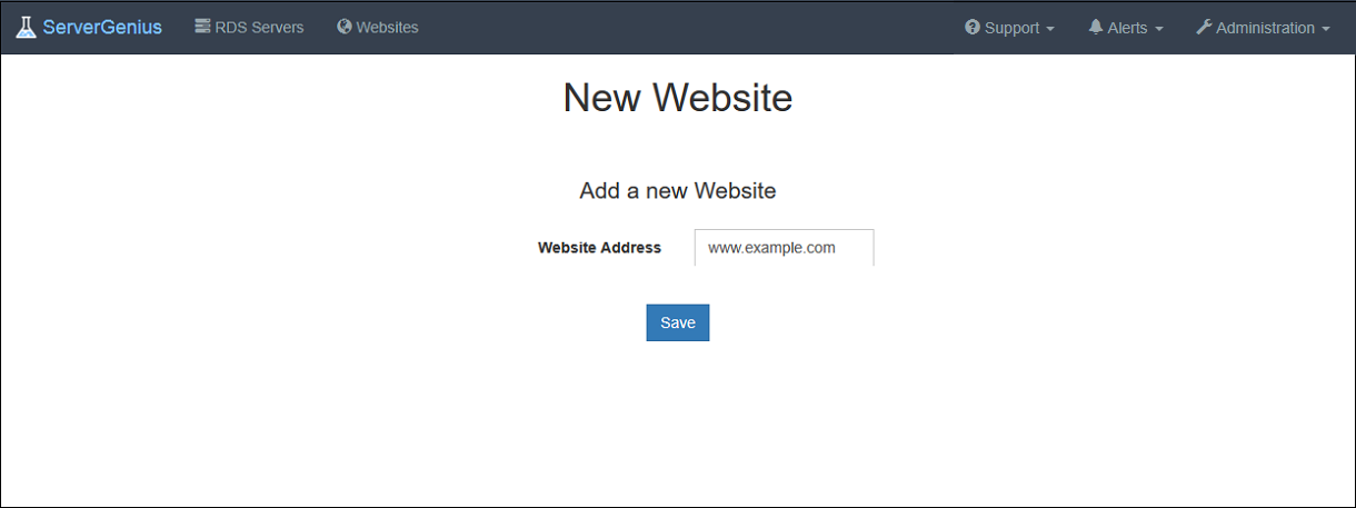 Websites Managament Screenshot 3