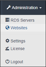 Websites Managament Screenshot