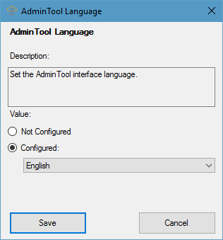 Farm Manager Settings: Configuring a Setting