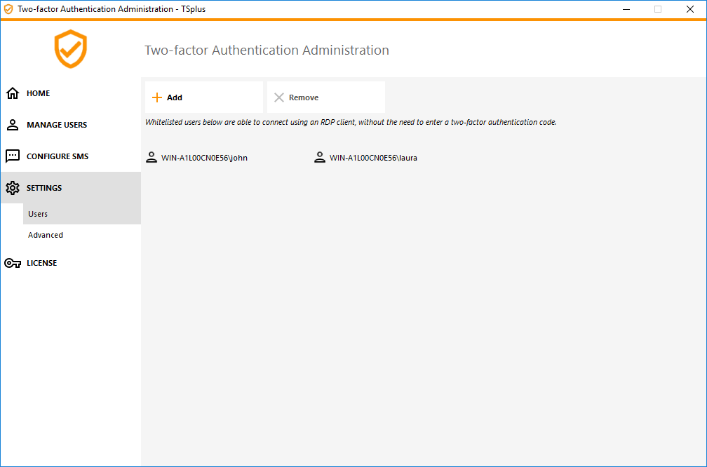 Two-factor Authentication-Settings